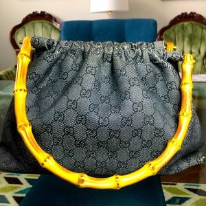 Authentic vintage Gucci bamboo handle handbag